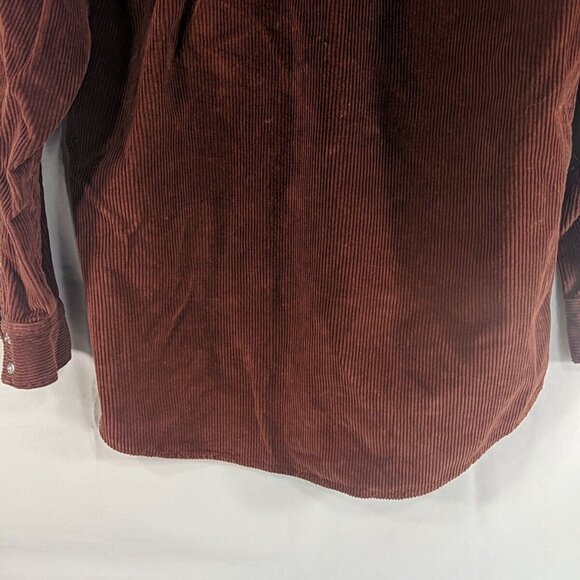 Aritzia Denim Forum Nina Orange Corduroy Button Jacket Shirt Long Sleeve 2 - Picture 7 of 13